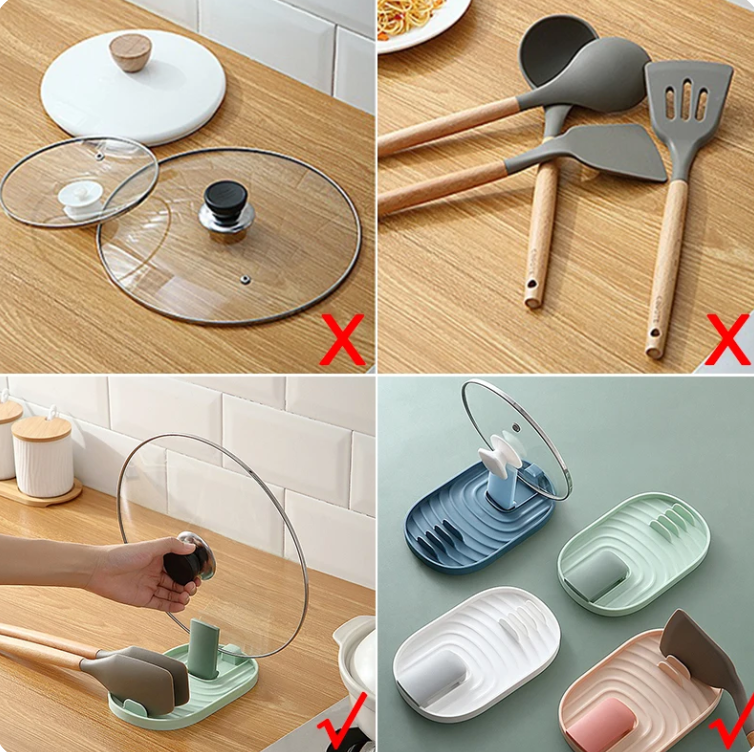 Foldable Lid/Kitchen Utensil Holder